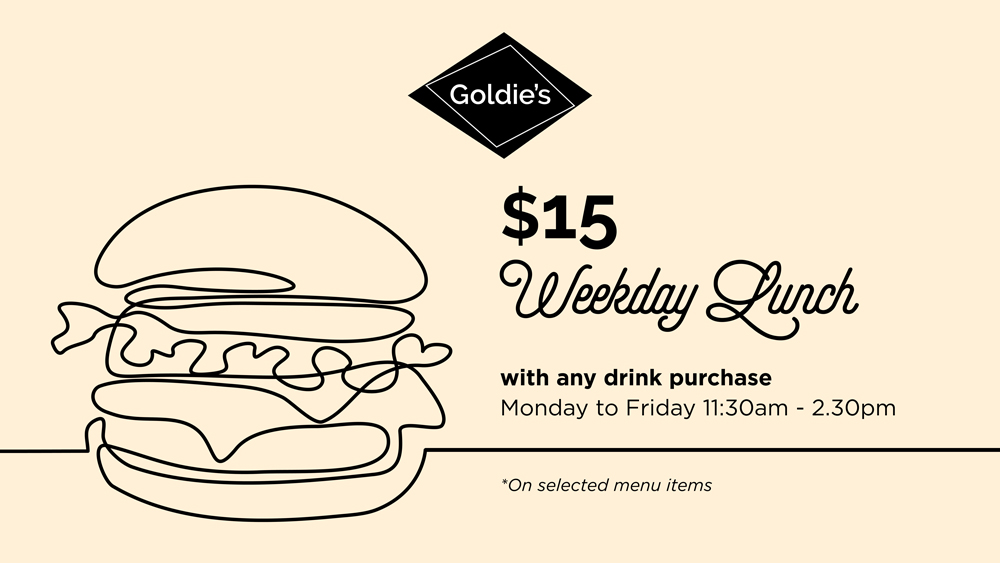 $15 Weekday Lunch at Goldie’s