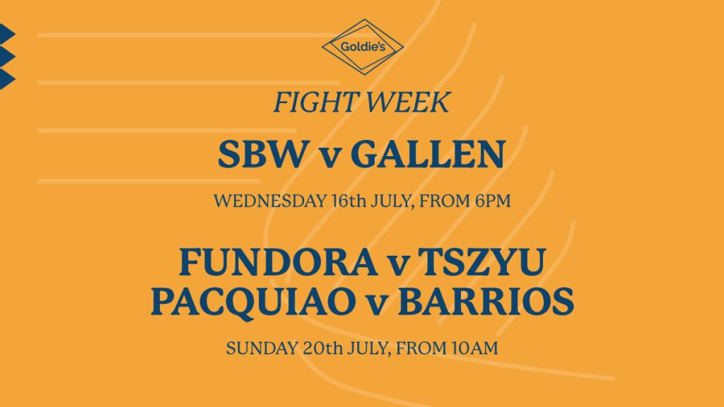 Live Boxing at Goldie’s